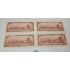 Image 2 : LOT OF 4 - 1954 CDN $2 BANKNOTES