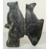 Image 3 : "BEAR W/ FISH" BY TUNA IQULIQ (1935-2015) - STONE