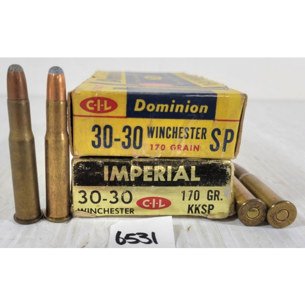AMMO: 40X CIL DOMINION & IMPERIAL .30-30 WIN - 170GR - KKSP & SP