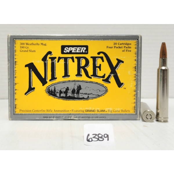 AMMO: 20X SPEER .300 WBY MAG - 180 GR.