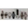 Image 2 : LOT OF 7 - BLACK & SILVER WATCHES - INCL CARAVELLE, SEIKO, SPIDERMAN, ETC