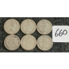 Image 2 : LOT OF 6 - 1939-1965 CDN 25 CENT COINS