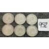 Image 2 : LOT OF 6 - 1948 CDN 25 CENT COINS