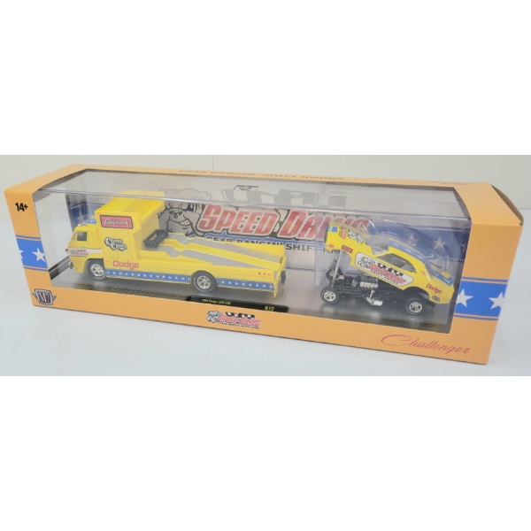 M2 SPEED DAWG 1966 DODGE L600 COE & 1971 CHALLENGER DIECAST MODELS