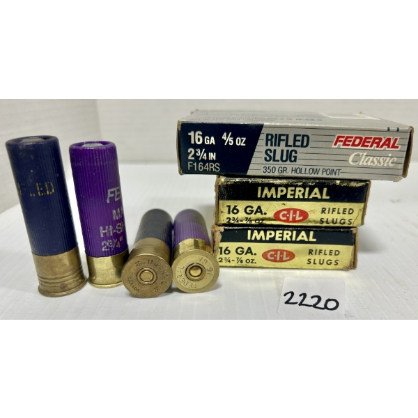 AMMO: 17X CIL & FED 16 GA 2-3/4 IN - SLUGS & #00 BUCK