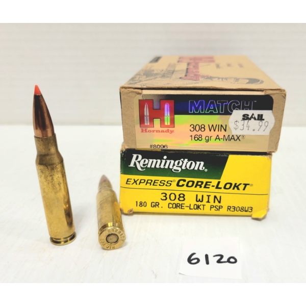 AMMO: 40X .308 WIN 168 GR & 180 GR