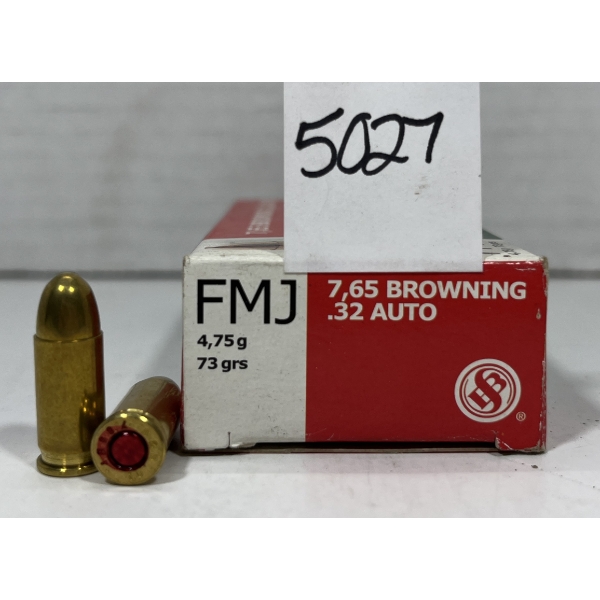 AMMO: LELLIER & BELLOT .32 AUTO - 73 GR - FMJ