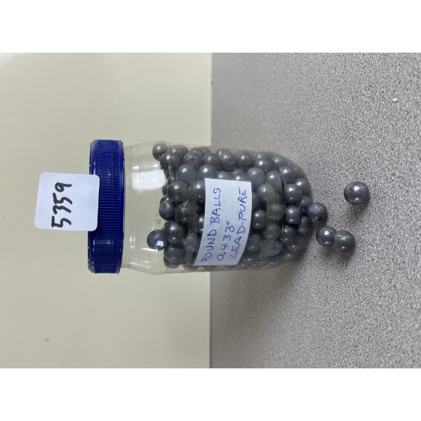 BULLETS: APPROX 200X 0.433 PURE LEAD BALLS