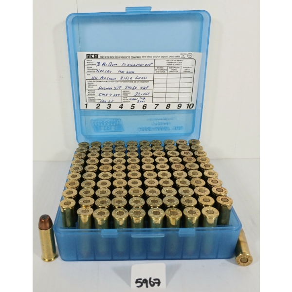 AMMO: 100X MIXED .44 MAG - 240GR - JHP - RIFLE LOADS