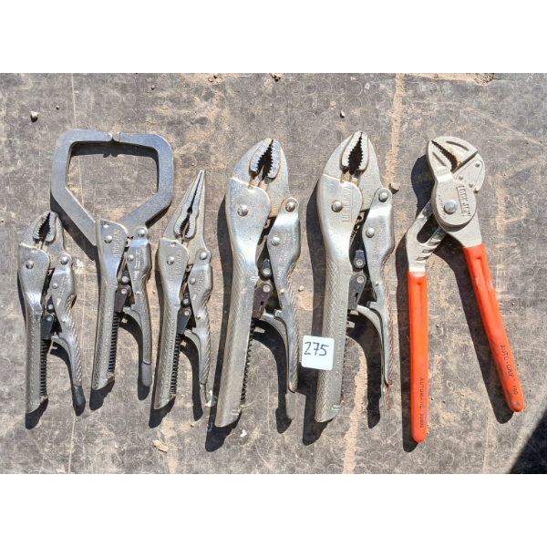 LOT OF 6 - LOCKJAW VISE GRIPS