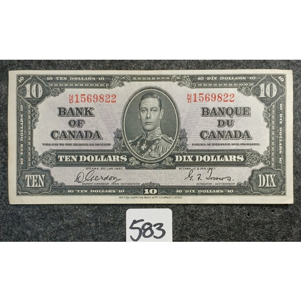 1937 CDN $10 BANKNOTE