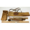 Image 1 : LOT OF 8 - WEB PATTERN POUCH, SOFT GUN CASE, MARBLES JOINTED RIFLE ROD, ETC - SEE ALL PICS