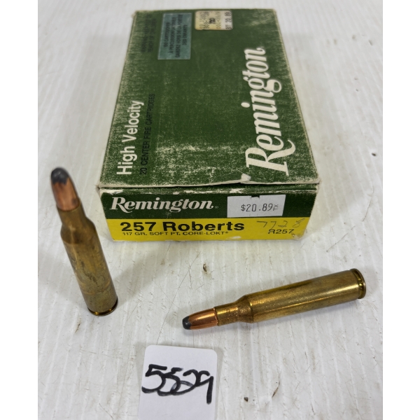 AMMO: 20 X REMINGTON .257 ROBERTS - 117 GR