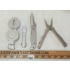 Image 2 : SURVIVAL TOOL SET W/ CASE - FOLDING KNIFE, COMPASS, PLIERS & FLASHLIGHT