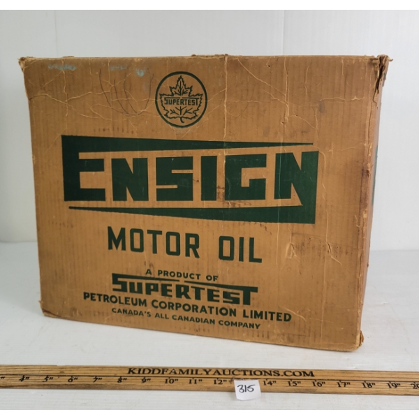 SUPERTEST ENSIGN MOTOR OIL CARDBOARD BOX