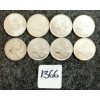 Image 1 : LOT OF 8 - 1953-1968 CDN 25 CENT COINS