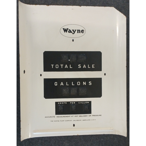 WAYNE PORCELAIN GAS PUMP FACE PART
