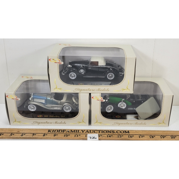 LOT OF 3 - SIGNATURE MODELS - INCL 1935 AUBURN & DUESENBERG, ETC.