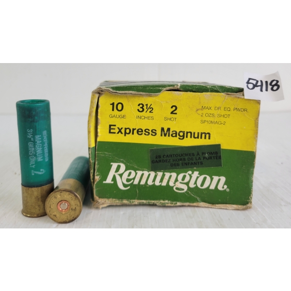 AMMO: 14X REMINGTON 10GA - 3-1/2IN - #2 SHOT