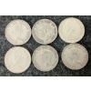 Image 2 : LOT OF 6 - 1942, 1951, 1961, 1964, 1966, 1968 CDN 25 CENT COINS