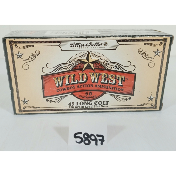 AMMO: 50X LELLIER & BELLOT WILD WEST .45 LONG COLT - 250GR - FN