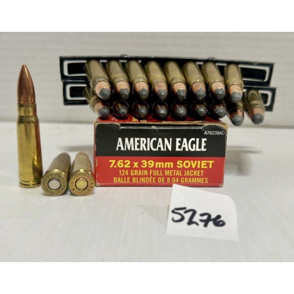 AMMO: 34X 7.62X39 MM 124GR. FMJ & SP