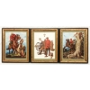 Image 1 : LOT OF 3 - RCMP SCENES BY ARNOLD FRIBERG (1913 - 2010) - FRAMED PRINTS