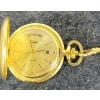 Image 3 : COLIBRI GOLD TONED QUARTZ 17 JEWELS POCKET WATCH W/ FOLDING KNIFE