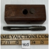Image 1 : ENGLISH VICTORIAN STEEL / BEECH SCREW BOX & TAP 