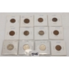 Image 2 : LOT OF 12 - CDN 1 & 5 CENT PCS - INCL 1921-1972