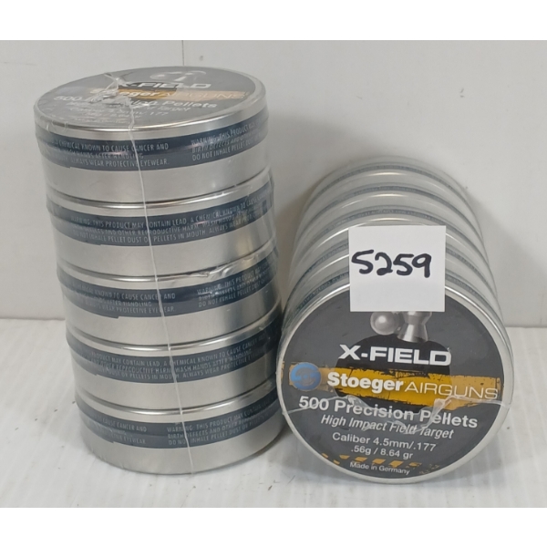 PELLETS: 5000X X-FIELD STOEGER .177 - 56GR - FACTORY SEALED