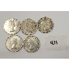Image 2 : LOT OF 5 - CDN 50 CENT SILVER PCS - INCL 1962 & 1965, ETC. 