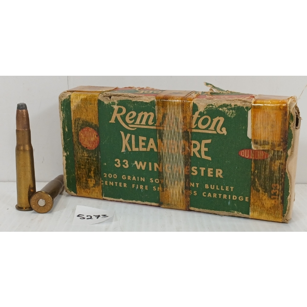 AMMO: 20X REMINGTON .33 W.C.F. - 200GR - SP