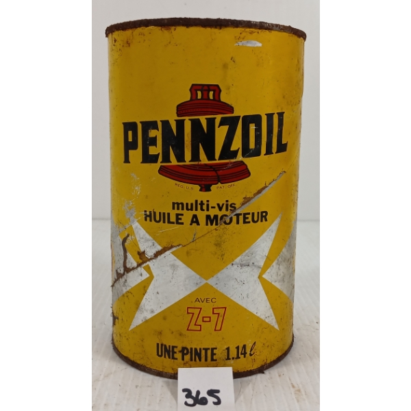 PENNZOIL MOTOR OIL QT FIBRE CAN