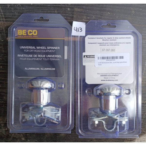 BOX LOT - BE CO UNIVERSAL WHEEL SPINNERS - AS NEW
