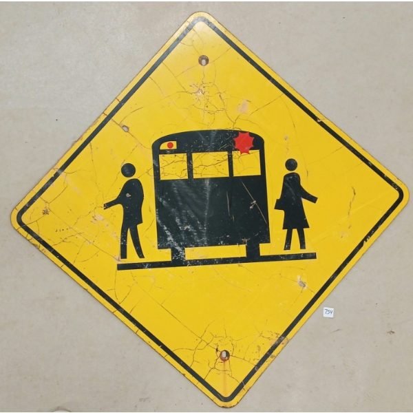 SCHOOL BUS - SINGLE SIDED METAL SIGN