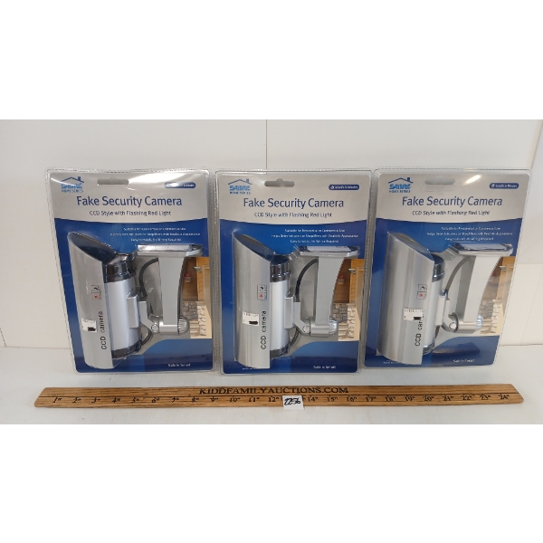 LOT OF 3 - SABRE FAKE SECURITY CAMERAS