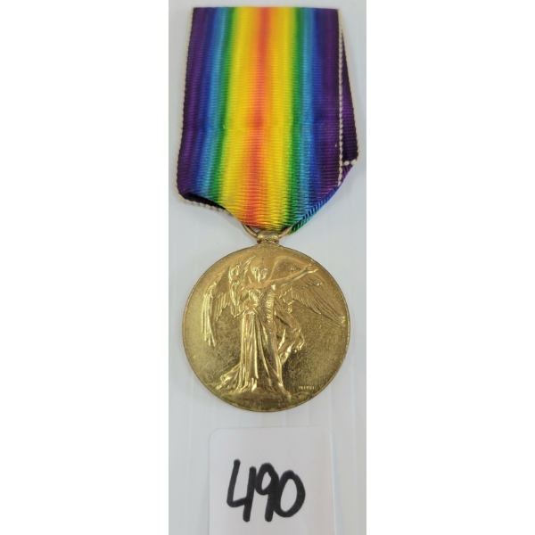 WWI U.S. VICTORY MEDAL - 748376 PTE. W. WHITEHEAD 14 CAN. INF.