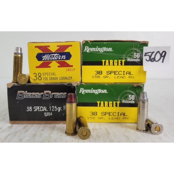 AMMO: 200X MIXED .38SPL - 158GR - RELOADS