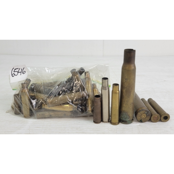 BRASS: APPROX 50X MIXED - INCL IVI 71, .303BRIT, .30-06SPRG, ETC - ONCE FIRED
