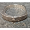 Image 3 : STERLING SILVER BANGLE W/ SAFETY CHAIN