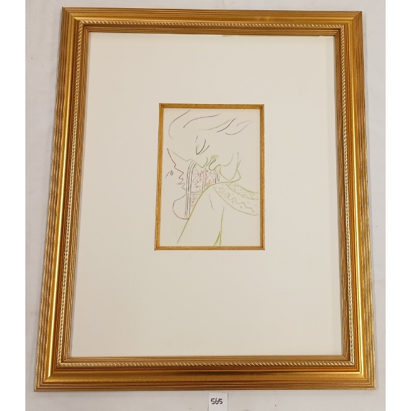 "THE KNIGHTS OF THE ROUND TABLE" BY JEAN COCTEAU(1889 - 1963) - FRAMED LITHOGRAPH