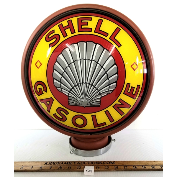 SHELL GLASS GAS PUMP GLOBE