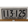 Image 1 : 1929 ONTARIO LICENCE PLATE