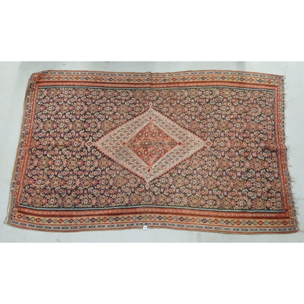 SENNEH KILIM WOVEN LINEN RUG