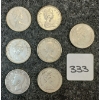 Image 2 : LOT OF 7 - 1951-1968 CDN 25 CENT COINS 