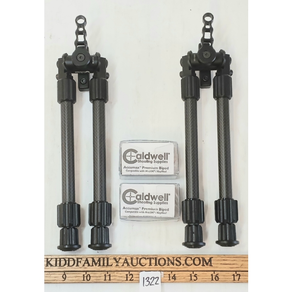 LOT OF 2 - CALDWELL BIPODS W/ HARDWARE