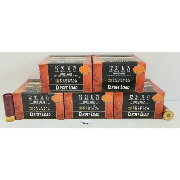 AMMO: 125X FEDERAL 12GA - 2 3/4IN - #7 1/2 SHOT 