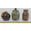 Image 3 : LOT OF 3 - TEAPOT, JAR & PITCHER STONEWARE POTTERY 
