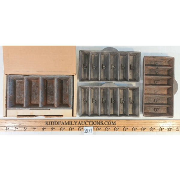 LOT OF 4 - RCBS CAST IRON INGOT MOULDS